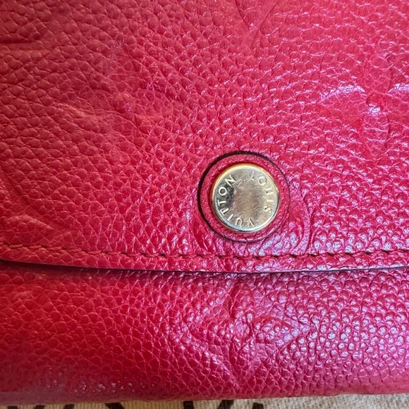 Louis Vuitton Emilie Wallet Cerise Cherry Empreinte Leather Spain w/ COA! - Picture 4 of 16